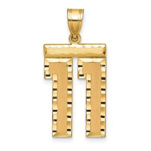 14k Yellow Gold, Varsity Collection, Large D/C Pendant Number 11